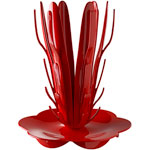EGOUTTOIR 6 BIBERONS ROUGE