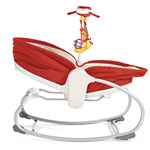 Transat bebe rocker napper 3 en 1 rouge pas cher