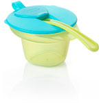 Bol cool and mash avec couvercle et cuillère 4 mois et + garçon pas cher