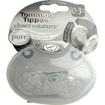 Lot de 2 sucettes silicone pure 0-3 mois transparent pas cher