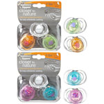 Lot de 2 sucettes silicone pure 9-18 mois fille pas cher