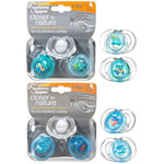 Lot de 2 sucettes silicone pure 9-18 mois garçon pas cher