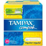 Tampax compak regulier de 20 tampons pas cher