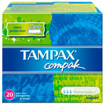Tampax compak super de 20 tampons pas cher