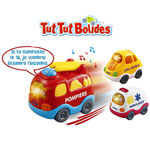 Jouets d'éveil bébé voiture tut tut bolides (pompiers + ambulance + citadine) pas cher