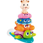 Jouets de bain bébé splash and surf pyramide sophie la girafe pas cher