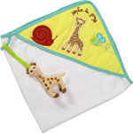 Sortie de bain bébé sophie la girafe pas cher