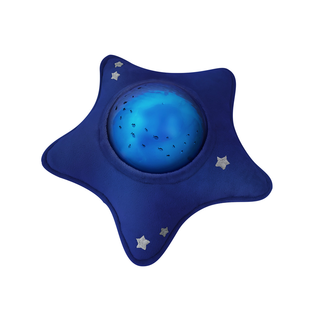 Veilleuse bébé projecteur dynamique aqua peluche étoile bleu de Pabobo sur  allobébé
