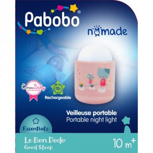 Veilleuse bébé nomade lolabella rose Pabobo