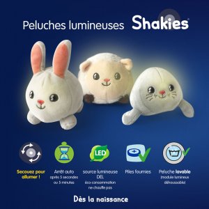 Peluche lumineuse shakies lapin Pabobo