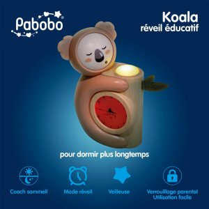 Indicateur de réveil lumineux koala Pabobo