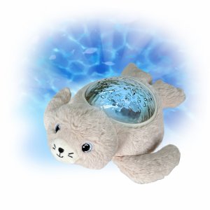 Peluche veilleuse bébé projection phoque aqua dream Pabobo