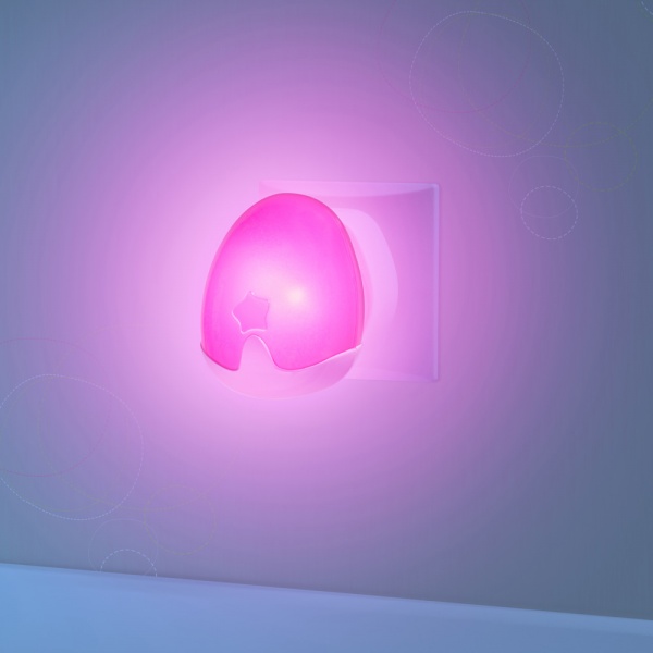 Veilleuse bébé automatique rose Pabobo