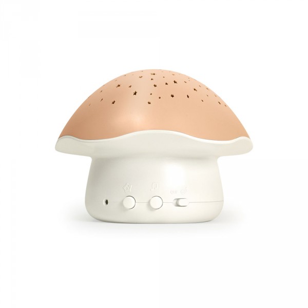 Veilleuse projection musical champignon rose Pabobo