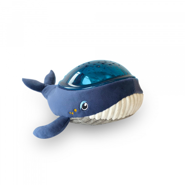 Peluche veilleuse bébé projection effets aquatiques baleine aqua dream Pabobo