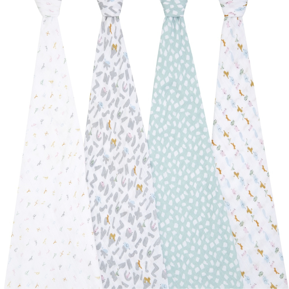 aden+anais™ Langes bébé maxi mousseline coton Oceanic lot de 4