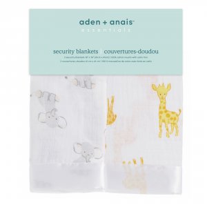 Lot de 2 couvertures-doudous en mousseline de coton safari babes Aden+anais essentials