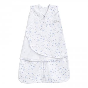 Gigoteuse d'emmaillotage été sleepsack 3-6 mois midnight moons blue Halo