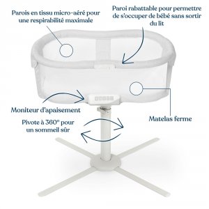Lit cododo pivotant 360° bassinest premiere Halo