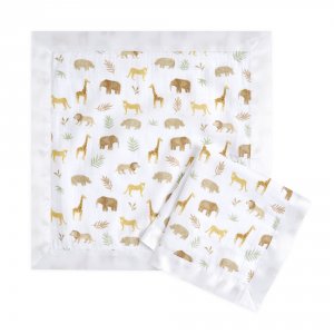 Lot de 2 couvertures-doudous en mousseline de coton tanzania Aden+anais essentials