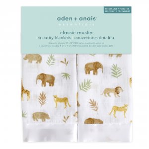 Lot de 2 couvertures-doudous en mousseline de coton tanzania Aden+anais essentials