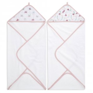 Lot de 2 sorties de bain floral fauna