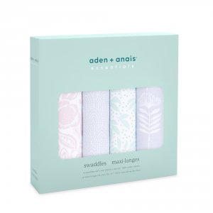 Lot de 4 langes en mousseline de coton damsel Aden+anais essentials