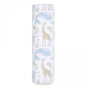 Maxi-lange en mousseline de coton natural history Aden+anais essentials