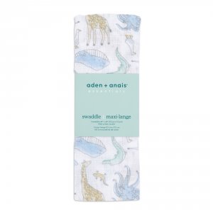 Maxi-lange en mousseline de coton natural history Aden+anais essentials