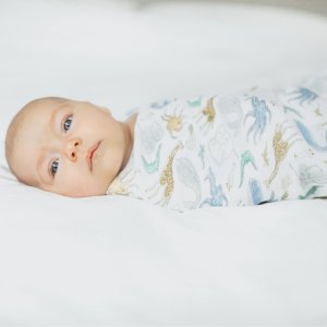 Maxi-lange en mousseline de coton natural history Aden+anais essentials