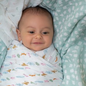 Lot de 4 maxi-langes alphabet et animaux Aden+anais essentials