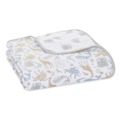ADEN+ANAIS ESSENTIALS Couverture en mousseline de coton natural history
