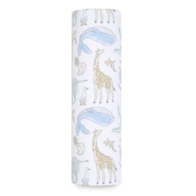 Maxi-lange en mousseline de coton natural history