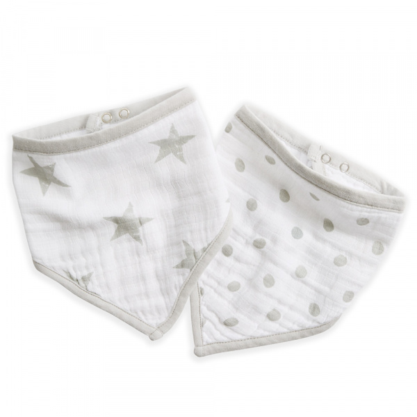 Lot de 2 bavoirs bandana dusty