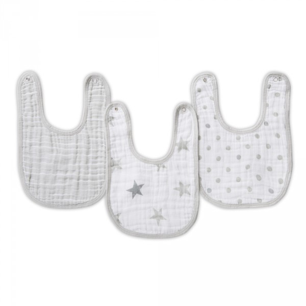 Lot de 3 bavoirs dusty