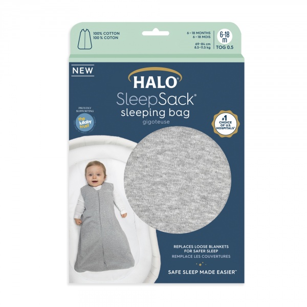 Gigoteuse été sleepsack 6-18 mois heather grey Halo