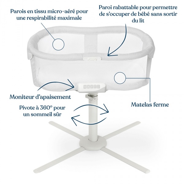 Lit cododo pivotant 360° bassinest premiere Halo