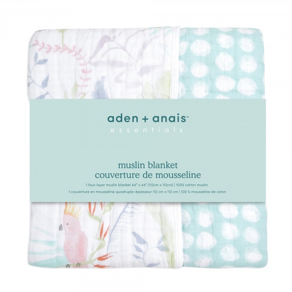 Couverture en mousseline de coton tropicalia Aden+anais essentials
