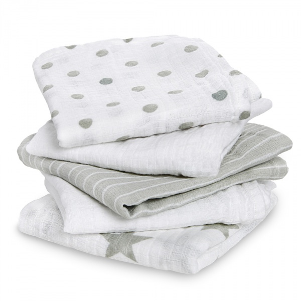 Lot de 5 petits langes dusty