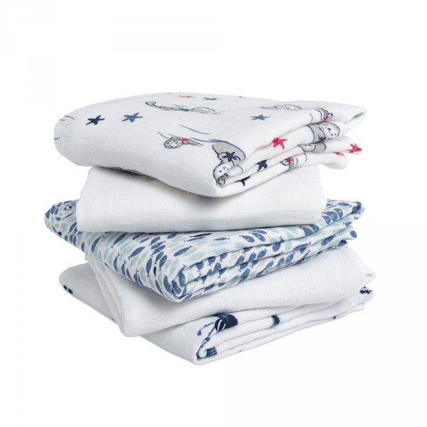 Lot de 5 petits langes seashore