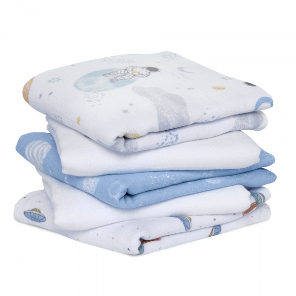 Lot de 5 petits langes space explorers Aden+anais essentials