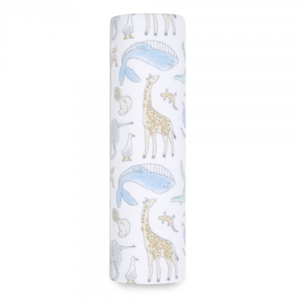 Maxi-lange en mousseline de coton natural history Aden+anais essentials