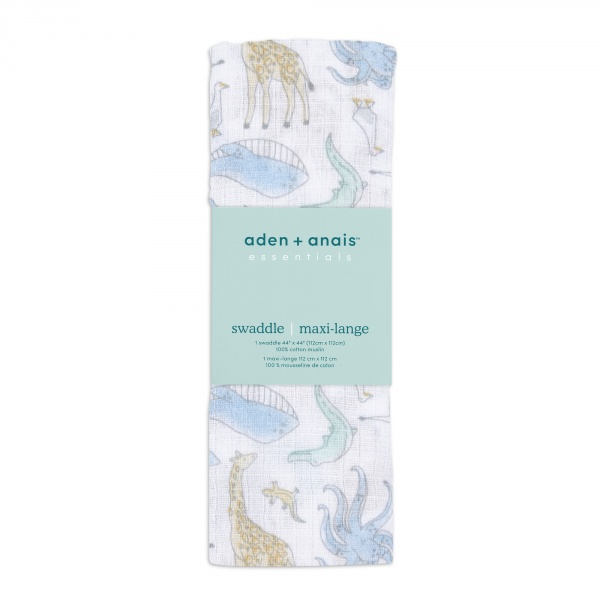 Maxi-lange en mousseline de coton natural history Aden+anais essentials