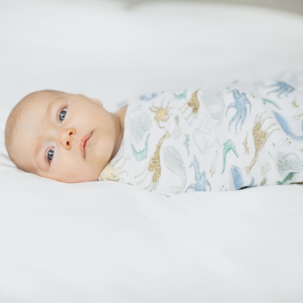 Maxi-lange en mousseline de coton natural history Aden+anais essentials