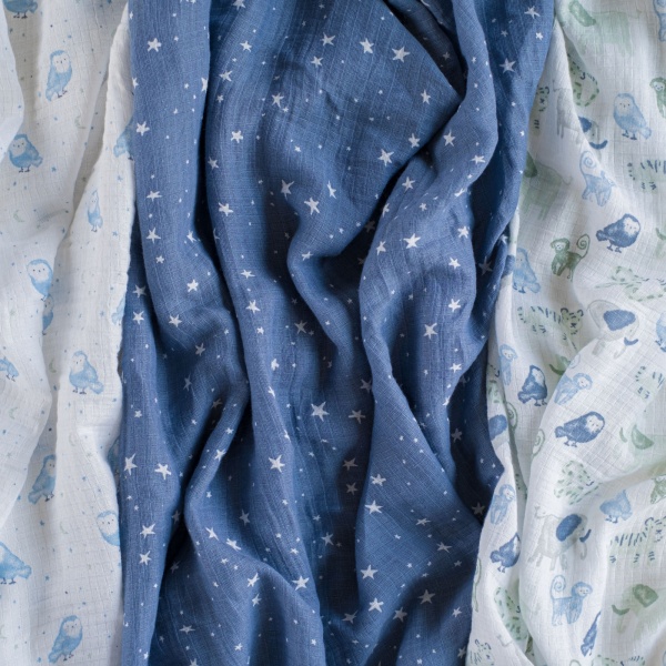 Lot de 4 maxi-langes en mousseline de coton time to dream Aden+anais essentials