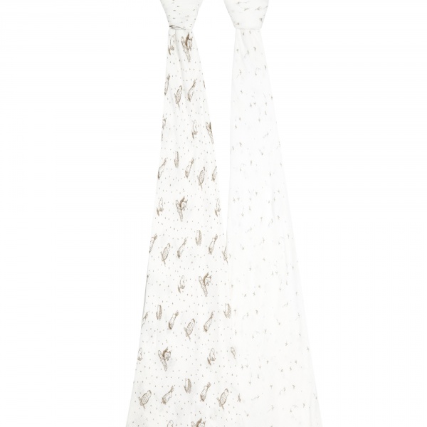 Lot de 2 langes en mousseline de coton healing nature Aden+anais essentials