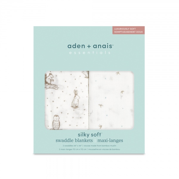 Lot de 2 langes en mousseline de coton healing nature Aden+anais essentials