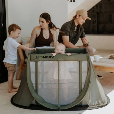 Lit de voyage instant green moss