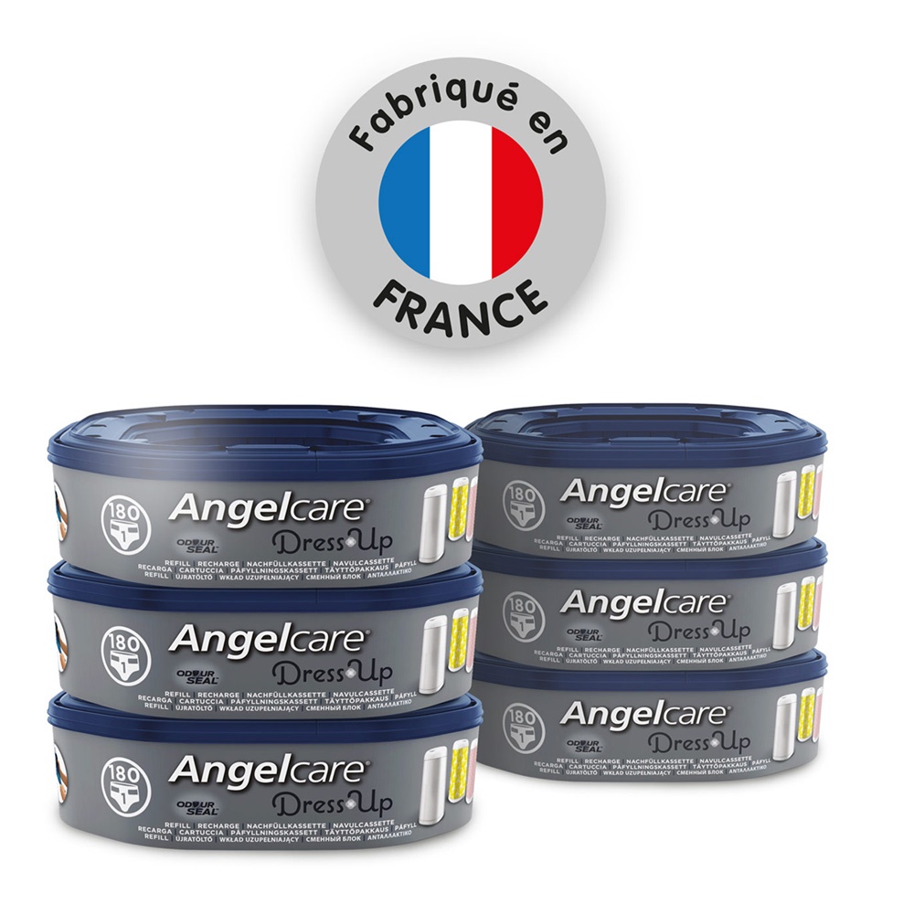 Lot de 6 recharges octogonales pour poubelle dress up de Angelcare