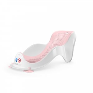 Transat de bain fit rose et anneau de bain gris Angelcare